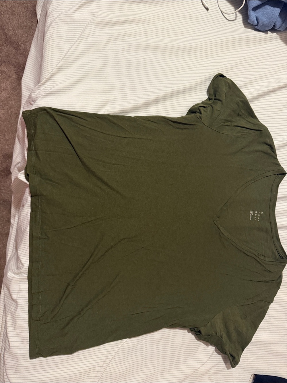 a new day Olive Green V-Neck Short Sleeve Tee